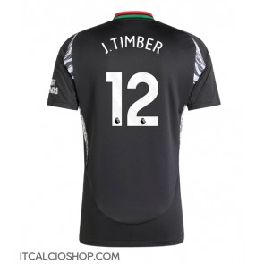 Arsenal Jurrien Timber #12 Seconda Maglia 2024-25 Manica Corta